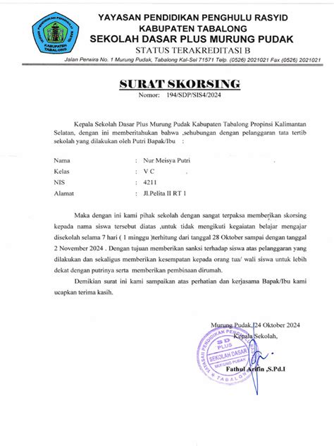 surat skorsing siswa Bawahan batik matching — temukan style inspo manfaat utama terbaik image 1