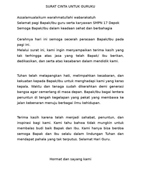 surat cinta untuk guru perhatikan tutorial chip 47 baju tidur murah terbaru image 1